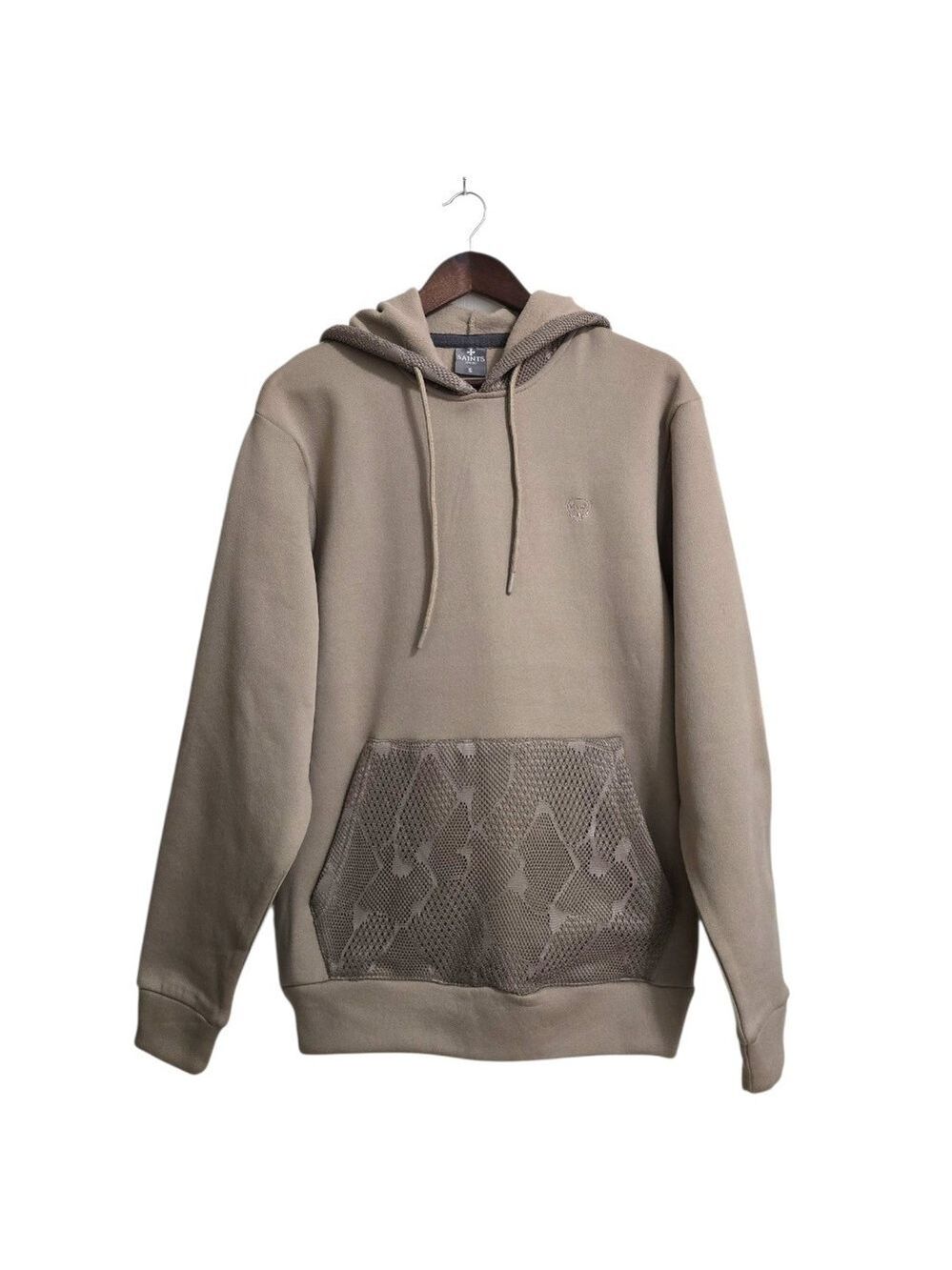 Saints Studio NWT Fleece Hoodie In Taupe Sz S